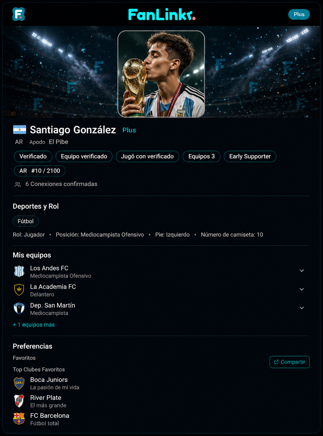 FanLinkr Snapshot de Argentina