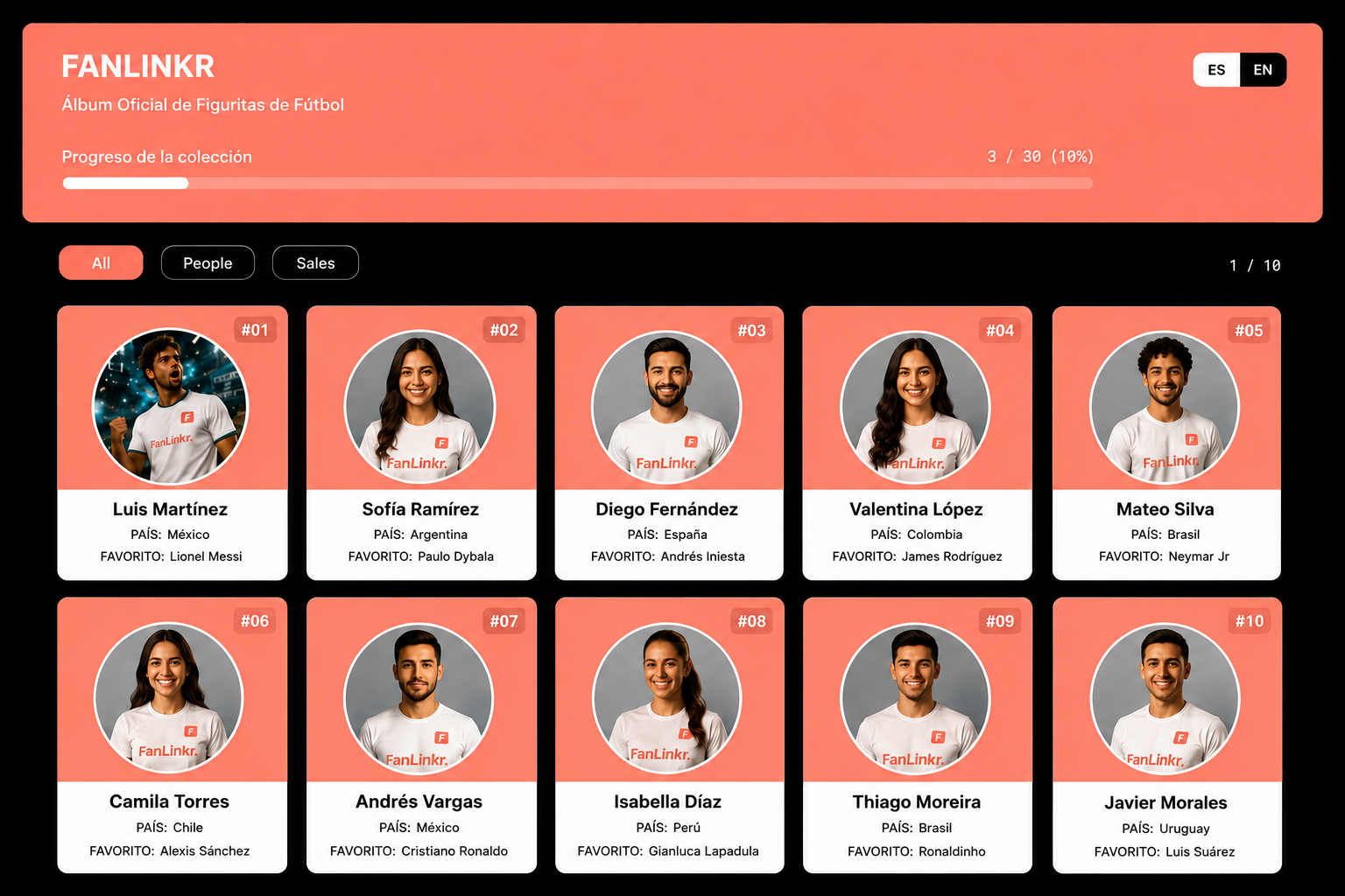Álbum FanLinkr Album para creadores de contenido